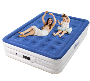 lot 201 image: OhGeni Air Mattress Queen with Built in Pump