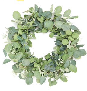 lot 204 image: LIFEFAIR 20Green Eucalyptus Wreath