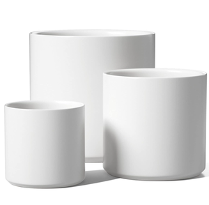 lot 214 image: LOT OF 3 LE TAUCI Ceramic Plant Pots