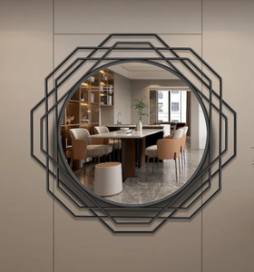 lot 237 image: Yamyeud Modern Black Decorative Wall Mirror