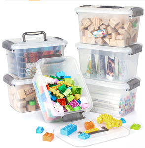 lot 326 image: LOT OF 6 Citylife 5.3 QT Storage Bins with Lids