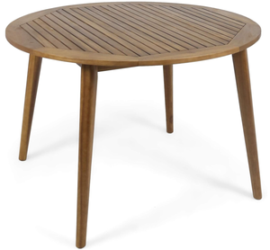 lot 4 image: Christopher Knight Home Nick Outdoor Acacia Wood Round Dining Table