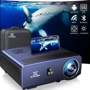 lot 6 image: XNoogo Auto Focus 4K Projector Smart Movie Projector 4K with Built-in Apps