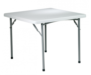 lot 43 image: Work Smart Square Plastic Folding Table