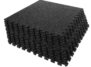 lot 52 image: LOT OF 12 SUPERJARE 0.56 Thick Exercise Equipment Mats, 48 Sq Ft EVA Foam Mats with Rubber Top