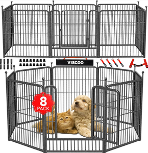 lot 67 image: VISCOO Dog Playpen Outdoor, Dog Fence Outdoor 8 Panels