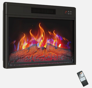 lot 75 image: Lalahoo Electric Fireplace With 6 Flame Colors Inserts