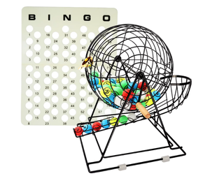 lot 89 image: GSE Games & Sports Expert Bingo Game Set with Jumbo Bingo Cage, 1.5 Ping Pong Size Bingo Balls