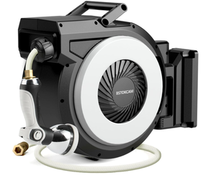 lot 96 image: Retractable Garden Hose Reel by BSTOKCAM, 12 x100 ft