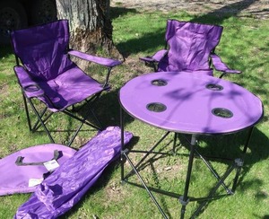 lot 33 image: NEW MYSTIC TAILGATE FOLDING POP UP TABLE  2 CHAIRS