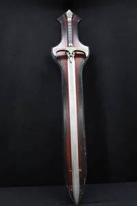 lot 87 image: DOUBLE EDGED SWORD WITH WOODEN HANGING HOOK