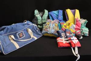 lot 97 image: LIFE JACKETS  BOATING BAG