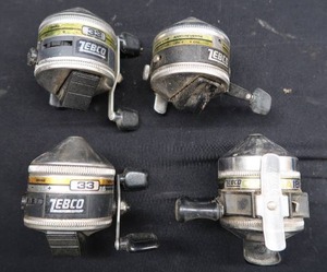 lot 113 image: 4 VINTAGE ZEBCO REELS