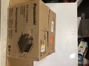 Panasonic WhisperCeiling DC Fan with Pick-A-Flow Speed Selector 110130 or 150 CFM and Flex-Z-Fast Installation Bracket Customer Returns See Pictures