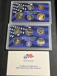 lot 46 image: 2005 US MINT PROOF SET