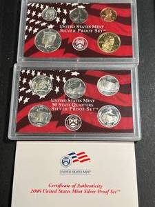 lot 55 image: 2006 US MINT SILVER PROOF SET