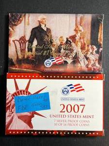 lot 56 image: 2007 US MINT SILVER PROOF SET