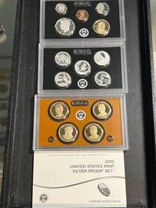 lot 62 image: 2015 US MINT SILVER PROOF SET