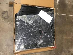 Outsunny Black Square Aluminum Outdoor Dining Table for Garden Lawn Backyard Customer Returns See Pictures