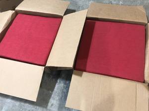 Lot of 2 ARDEN SELECTIONS 24 in. x 24 in. 2-Piece Deep Seating Outdoor Lounge Chair Cushion in Ruby Red Leala   Customer Returns See Pictures