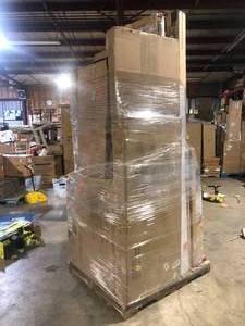 Pallet of Mixed Assorted Wood items, shelves and misc furniture Various Models and Conditions Customer Returns See Pictures