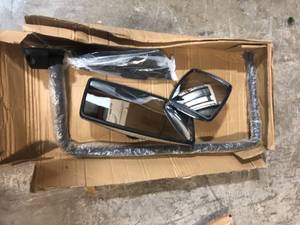 P SEPEY Door Main Mirror Assembly for INTERNATIONAL 4300 Side Mirror Assembly with Black Arm for INTERNATIONAL 4400 7400 7600 8500 8600 Durastar Workstar Transtar Prostar Lonestar Truck (right side)