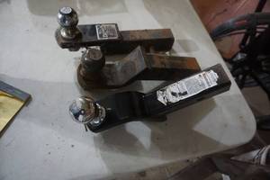 3 - Trailer Receiver Hitches With Assorted Size Ball Hitches