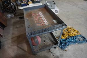 2 Level Storage Wheeled Metal Shop Cart