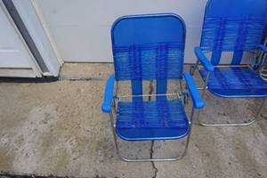 4 - Folding Plastic Wrap Lawn Chairs