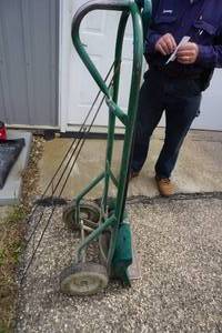 2 Wheel MovingShipping Dolly With Plastic Shovel and Garden Vine Wire