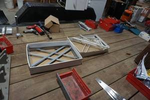 Large Lot of Wall Mount Shelving Brackets In Assorted Sizes