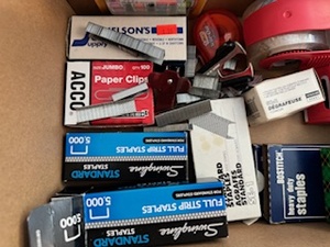 lot 35 image: Office Supplies - Staples, Tape, Post It Tabs, Wite Out and more