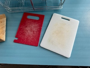 lot 45 image: Party Supplies, Serving Utensils, Knife Set and Cutting Boards