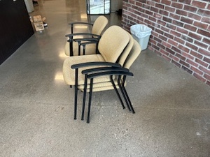lot 61 image: Four Geni Stackable Chairs