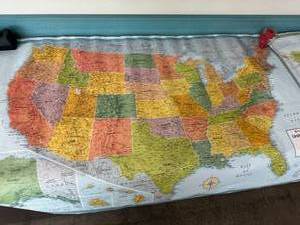 lot 101 image: Rand McNally Maps. World Map and US Map