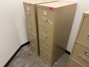 lot 118 image: Pair of Hon Four Drawer File Cabinets