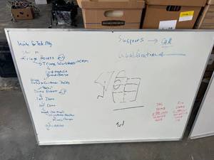 lot 122 image: Pair of White Boards, 4 x3