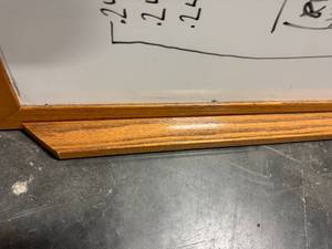 lot 127 image: Big A-- White Board with Wood Trim. 8 x 4