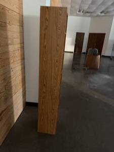 lot 150 image: Narrow Wood Storage Cabinet