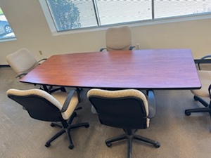 lot 7 image: Conference Table and Five Chairs