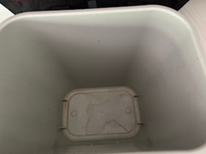 lot 146 image: Three 28 Quart Trash Cans