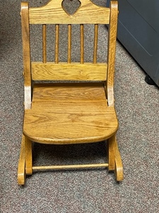 Child Size Wooden Folding Rocking Chair