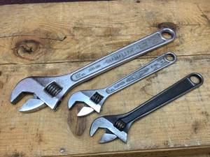 lot 38 image: 3 Adjustable Wrenches - Crescent - Diamond