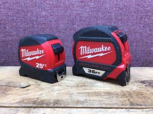 lot 52 image: 2 Milwaukee Tape Measures 2535 Ft.