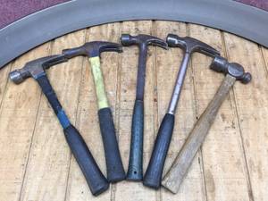 lot 118 image: 5 Larger Hammers - Estwing - Stanley - Other