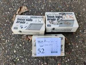 lot 52 image: Lot of (3 Boxes) Stanley Bostitch Brad Finish Nails - 1-1 14, 1-1 12, 1-1 34