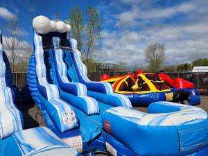 18 Ft Blue Marble Tidal Wave Water Slide
