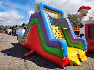 16 Ft Dual Lane Rock Climb and Slide