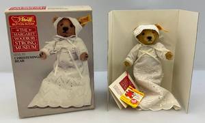 lot 58 image: Vintage Steiff Genuine Mohair Christening Bear (NIB) EIN 0155,15