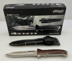 lot 63 image: Vintage WALTHER P38 Knife With Sheath (NIB)